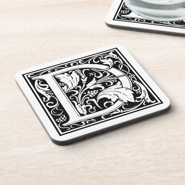 William Morris Alphabet "D" Getränkeuntersetzer (Linke Seite)