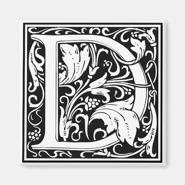 William Morris Alphabet "D" Magnet (Vorne)