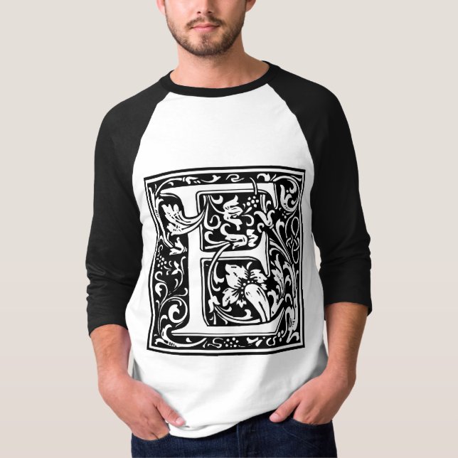 William Morris Alphabet "E" T-Shirt (Vorderseite)