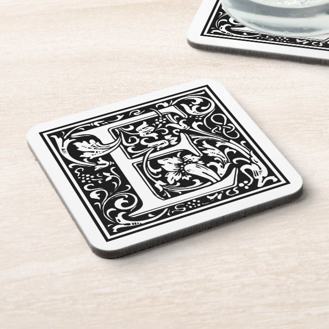 William Morris Alphabet "E" Untersetzer (Linke Seite)