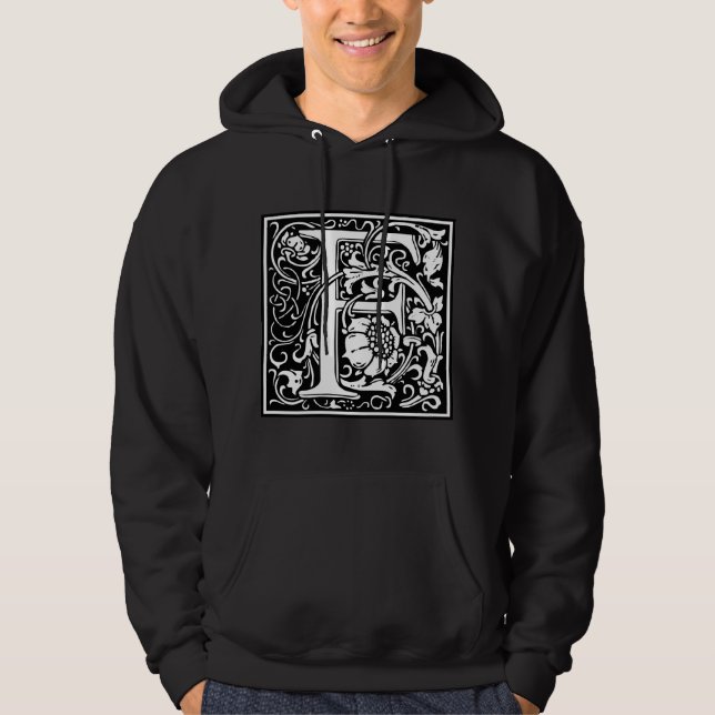 William Morris Alphabet "F" Hoodie (Vorderseite)