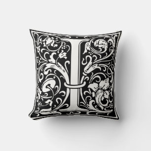 William Morris Alphabet "I" Kissen