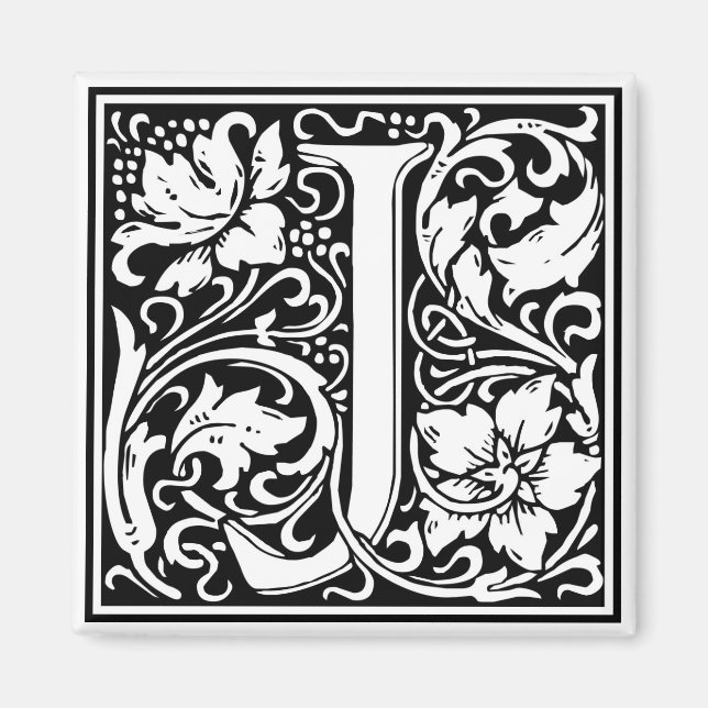 William Morris Alphabet “J” Magnet (Vorne)