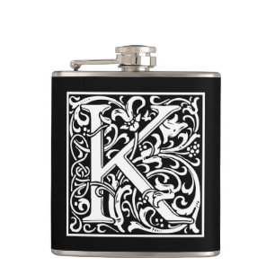 William Morris Alphabet "K" Flachmann