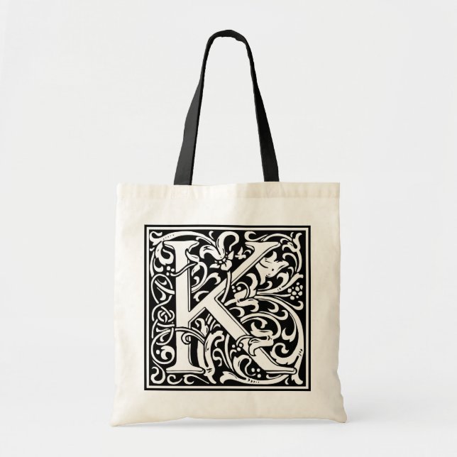 William Morris Alphabet "K" Tragetasche (Vorne)