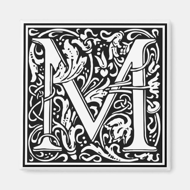 William Morris Alphabet “M” Magnet (Vorne)
