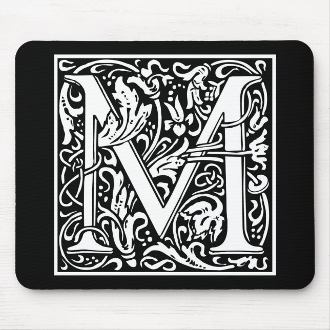 William Morris Alphabet "M" Mousepad (Vorne)
