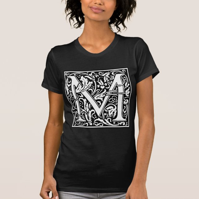 William Morris Alphabet "M" T-Shirt (Vorderseite)