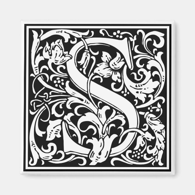 William Morris Alphabet "S" Magnet (Vorne)