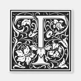 William Morris Alphabet "T" Magnet