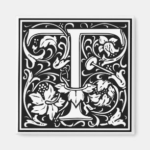 William Morris Alphabet "T" Magnet