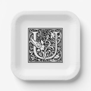 William Morris Alphabet „U“ Pappteller