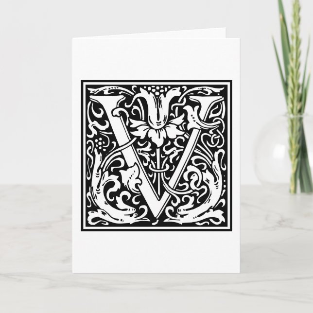 William Morris Alphabet "V" (Vorderseite)