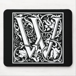 William Morris Alphabet "W" Mousepad