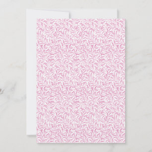 William Morris Alphabet Willow Bough Pink Dankeskarte