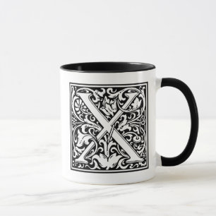 William Morris Alphabet "X" Tasse