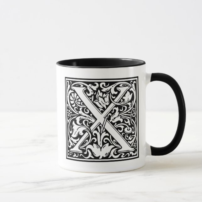 William Morris Alphabet "X" Tasse (Rechts)