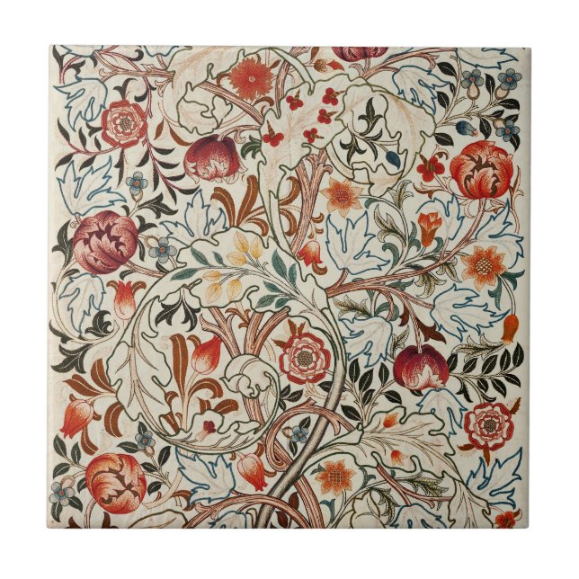 William Morris Ancanthus Portiere Design Fliese (Vorderseite)