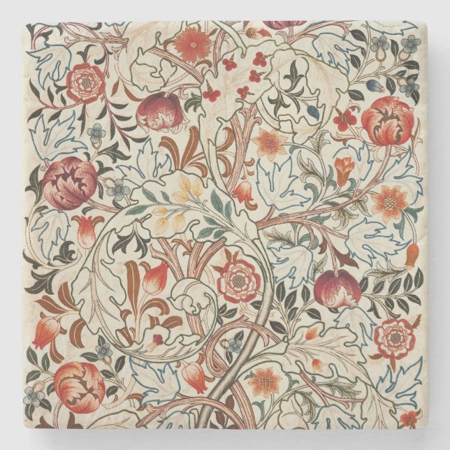 William Morris Ancanthus Portiere Design Steinuntersetzer (Vorderseite)