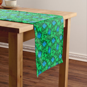 William Morris Anemone, Emerald Green und Blue  Kurzer Tischläufer