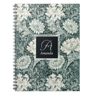 William Morris Anemone Muster mit Monogram Notizblock