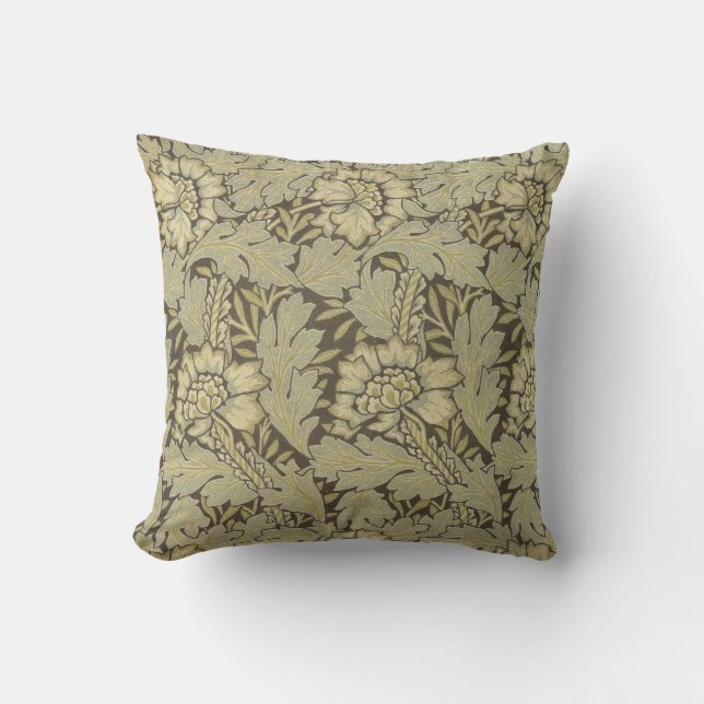 William Morris-Anemonen-Muster Kissen (Vorderseite)