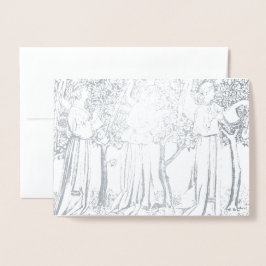 William Morris ANGELS IN REAL FOIL NOTE CARD Folienkarte
