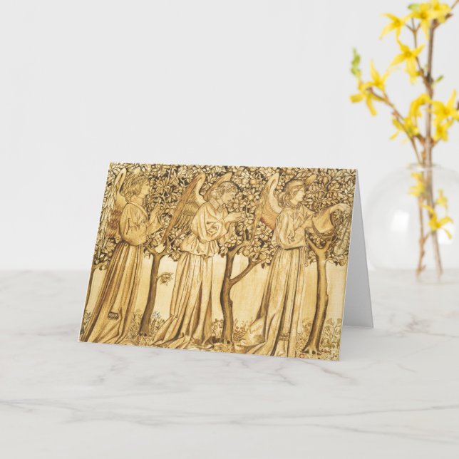William Morris ANGELS UND TREE Grußkarte Karte (Gelbe Blume)