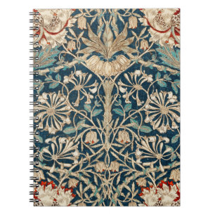 William Morris Antike Geißblatt Blumen Notizblock