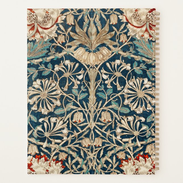 William Morris Antike Geißblatt Blumenmuster Planer (Rückseite)