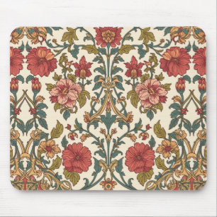 William Morris Antike rosa Rosen Blumenmuster Mousepad