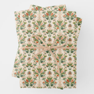 William Morris Antikes Geißblatt Blumenmuster Geschenkpapier Set