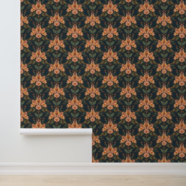 William Morris Antikes Geißblatt-Blumenmuster Tapete (Anwendung)
