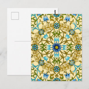 William Morris Antique 1873 Muster für Wein und Bl Postkarte