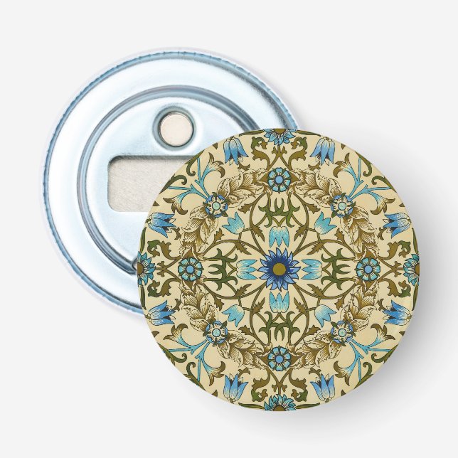 William Morris - Antique 1873 Vine & Blume Muster Flaschenöffner (Vorderseite)