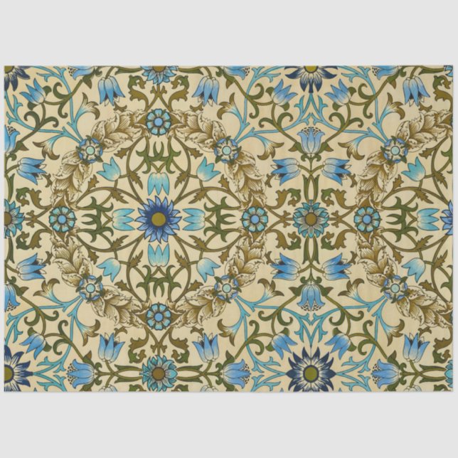 William Morris - Antique 1873 Vine & Blume Muster Seidenpapier (Vorderseite)