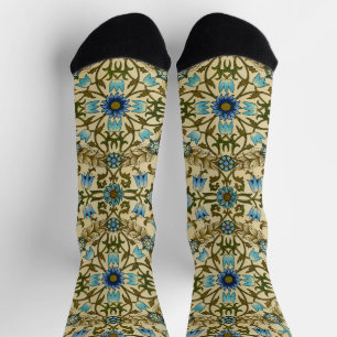 William Morris - Antique 1873 Vine & Blume Muster Socken