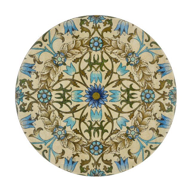 William Morris Antique 1873 Vine & Floral Pattern Schneidebrett (Vorderseite)