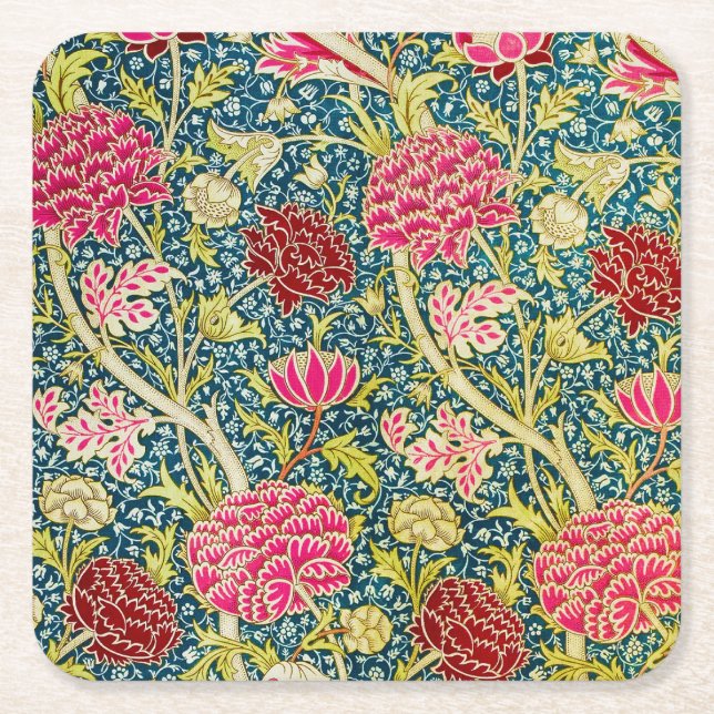 William Morris, Antique Cray Design Rechteckiger Pappuntersetzer (Vorderseite)