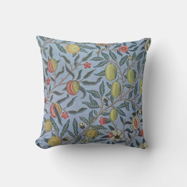 William Morris - Antique Frucht oder Pomegrana Mus Kissen (Vorderseite)