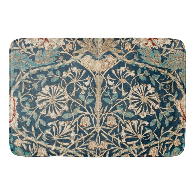 William Morris Antique Honeysuckle Floral Badematte (Vorderseite)