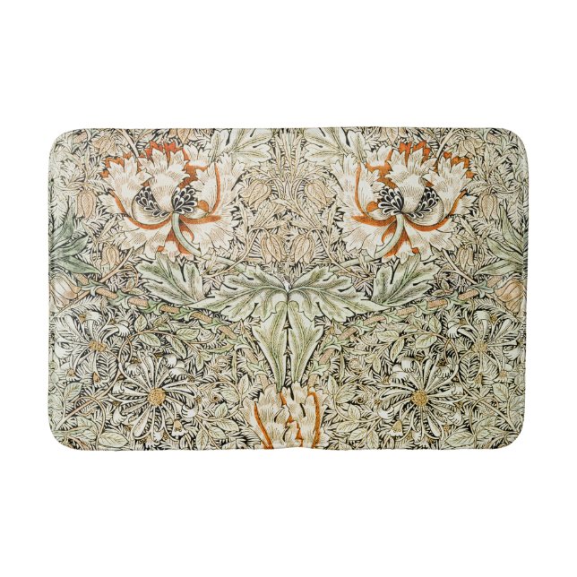 William Morris Antique Honeysuckle Floral Classic Badematte (Vorderseite)