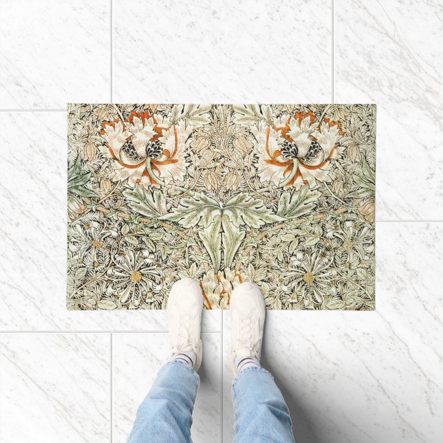 William Morris Antique Honeysuckle Floral Classic Fußmatte (Indoor)