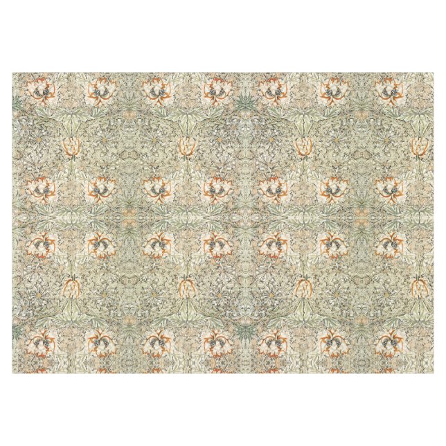William Morris Antique Honeysuckle Floral Classic Tischdecke (Vorderseite (Horizontal))