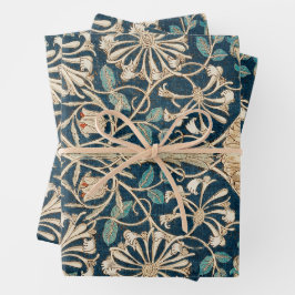 William Morris Antique Honeysuckle Floral Geschenkpapier Set