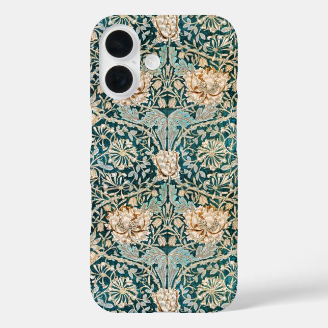 William Morris Antique Honeysuckle Floral Pattern Case-Mate iPhone Hülle (Rückseite)