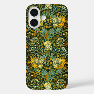 William Morris Antique Honeysuckle Floral Pattern iPhone 16 Hülle