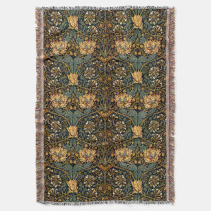 William Morris Antique Honeysuckle Floral Pattern Decke