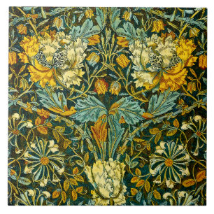 William Morris Antique Honeysuckle Floral Pattern Fliese