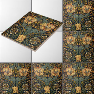 William Morris Antique Honeysuckle Floral Pattern Fliese